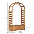 OUTSUNNY - Jardinière avec treillis et arche - bac à fleurs - jardinière sur pied - dim. 83L x 36l x 152H cm - bois sapin pré-huilé - vignette