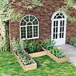 OUTSUNNY - Lot de 5 jardinières - ensemble de 5 carrés potagers - forme personnalisable - bois de sapin pré-huilé - vignette