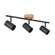 COREP - Spot métal chêne/noir mat Corep THEO 3L L47cm. - vignette