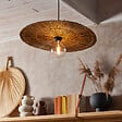 COREP - Suspension raphia naturel Corep BENGALE HT101cm. - vignette