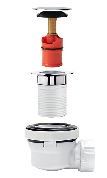 WIRQUIN - Nano 6.7 lavabo d32 quick clac avec trop plein corps blanc - large