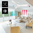 TAURUS ALPATEC - ventilateur de plafond 132cm + lumière - fresko pure 3b - vignette