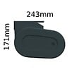 INTERSUN - Store banne coffre intégral HEVOA 5,00x3,50 M (Motorisé Secours à Télécommande - Gris anthracite structuré RAL7016ST - Écru 250g/m²) - vignette