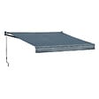 HAPPY GARDEN - Store banne SAULE 3,5 × 3m - Toile anthracite et structure grise - vignette