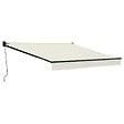 HAPPY GARDEN - Store banne SAULE 3,5 × 3m - Toile beige et structure grise - vignette