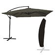 HAPPY GARDEN - Parasol déporté MOLOKAI carré 2,7x2,7m gris + housse - vignette