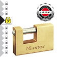 MASTER LOCK - Cadenas rectangulaire en laiton massif à clé 608EURD - vignette