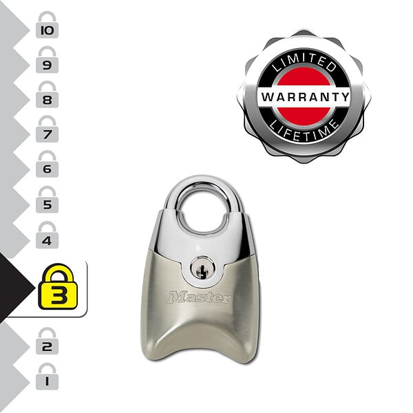 MASTER LOCK - Pack de 2 Cadenas Fusion à Clé et Anse Protégée - large