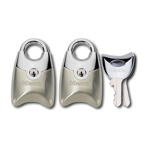 MASTER LOCK - Pack de 2 Cadenas Fusion à Clé et Anse Protégée - large