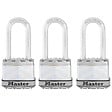 MASTER LOCK - Lot de 3 cadenas haute sécurité en acier laminé M1EURTRILH - vignette