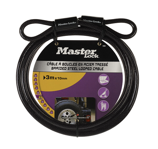 MASTER LOCK - Câble antivol à boucles 3M - large