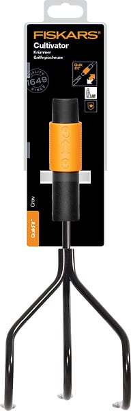 FISKARS - Griffe piocheuse à 3 dents spatulées QuikFit - Outils encliquetables - large