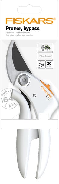 FISKARS - Sécateur lame franche acier FISKARS Light blanc P57 d20mm - large