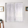 C MA DECO - Paire de voilages Galet finition droite brodée 2x60x90cm gris - vignette