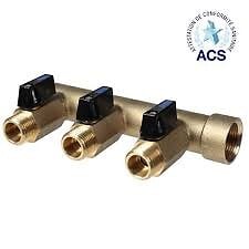 WATTS INDUSTRIES - Collecteur FC mâle-femelle 3/4 GRIPP 5 départs vanne M15/21 - WATTS - 3636 - large