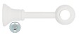 MOBOIS - 1 SUPPORT A OEIL RECOUPABLE 70-130MM AXE/MUR D.20mm LAQUE BLANC - vignette