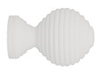 MOBOIS - 2 EMBOUTS BOULE CANNELE ROND A VISSER D.20mm LAQUE BLANC - vignette