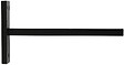 MOBOIS - 1 SUPPORT METAL PLAT MAXI 120MM AXE/MUR D.28mm NOIR MAT - vignette