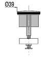 VALENTIN - Clapet à  ailettes pour bonde de lavabo D39 chromé - VALENTIN - 00 042800 000 00 - vignette
