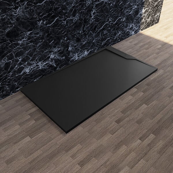 KINDFORD - Receveur de douche riva 160x90CM noir - large