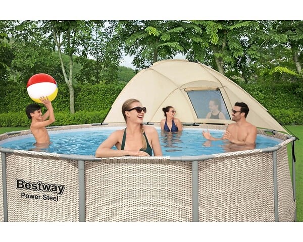 BESTWAY - Piscine tubulaire Power Steel - Ronde - D396xH107cm - large