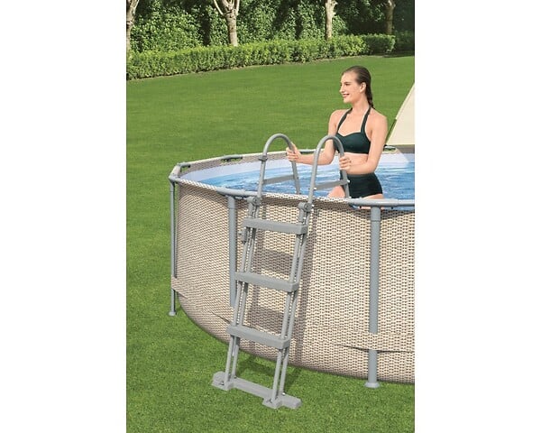 BESTWAY - Piscine tubulaire Power Steel - Ronde - D396xH107cm - large