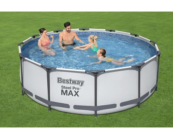 BESTWAY - Piscine tubulaire Steel Pro Max - Ronde - D366xH100cm - large