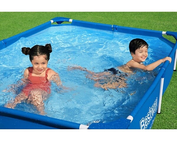 BESTWAY - Piscine tubulaire - Rectangulaire - L221xH43xP150cm - large