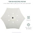 OUTSUNNY - Parasol droit de jardin balcon terrasse grande taille toile polyester 160 g/m² Ø 1,96 x 2H m mât alu beige - vignette