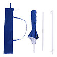 OUTSUNNY - Parasol inclinable octogonal de plage Ø 150 cm tissu polyester haute densité anti-UV mât démontable sac de transport inclus bleu - vignette