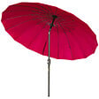 OUTSUNNY - Parasol inclinable rond avec manivelle métal fibre de verre Ø 2,55 m polyester haute densité bordeaux - vignette