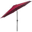OUTSUNNY - Parasol en métal rond polyester 180g/m² manivelle inclinable Ø 2,95 x 2,5 m bordeaux - vignette