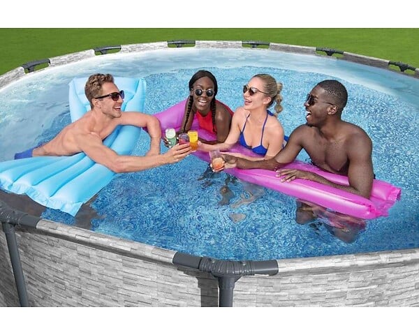 BESTWAY - Piscine tubulaire Steel Pro Max - Ronde - D427xH122cm - large