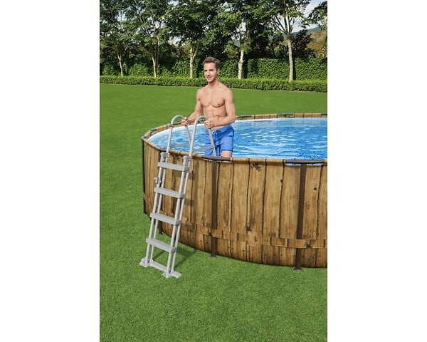 BESTWAY - Piscine tubulaire Power Steel SwimVista - Ronde - D488xH122cm - large
