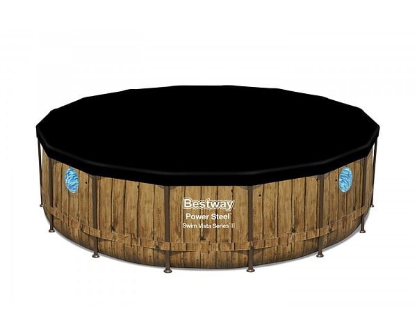 BESTWAY - Piscine tubulaire Power Steel SwimVista - Ronde - D488xH122cm - large