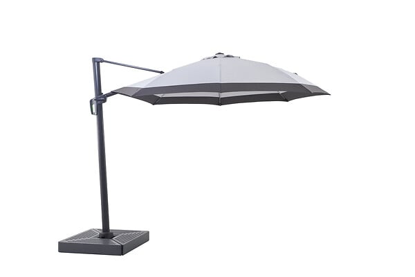Parasol excentré - Bicolor Gris - large