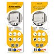 EMUCA - Kit de ferrures pour 2 portes coulissantes et armoire à fermeture souple Placard 74, profilé Wave, épaisseur 16mm, panneaux non inclus, Peint en blanc - vignette