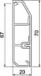 OBO BETTERMANN - Plinthe SL 70x20 2M REHAU 727521 - vignette