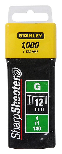 STANLEY - Agrafes 12 mm type G boîte de 1000 - STANLEY - 1-TRA708T - large