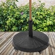 OUTSUNNY - Pied de parasol base de lestage rond poids net 22,7kg en résine avec 4 roulettes - dim. Ø 52 x 41H cm - noir - vignette