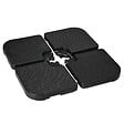 OUTSUNNY - Pied de parasol lot de 4 dalles pour parasol déporté à lester dim. tot. 100L x 100l x 8H cm HDPE noir - vignette