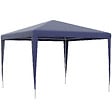 OUTSUNNY - Tonnelle barnum de jardin dim. 2,93L x 2,93l x 2,52H m métal époxy bâche PE haute densité bleu - vignette