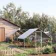 PAWHUT - Enclos poulailler chenil 24 m² - parc grillagé dim. 8L x 3l x 2H m - double espace couvert - acier galvanisé - vignette