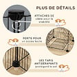 PAWHUT - Parc enclos modulable petits animaux lapins rongeurs chiots - 18 panneaux en fil d'acier - 2 portes - 175L x 70l x 45H cm - noir - vignette