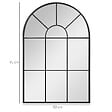 HOMCOM - Miroir mural aspect verrière style classique chic - dim. 60L x 90H cm - métal noir verre 3 mm - vignette