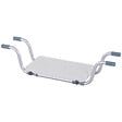 HOMCOM - Siège de baignoire - siège de bain suspendu réglable - tabouret de salle de bain - dim. 71-81L x 22l x 18H cm - alu. HDPE blanc - vignette