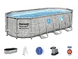 BESTWAY - Piscine tubulaire Power Steel SwimVista avec hublots ovale 5,49 x 2,74 x 1,22 m - Bestway - vignette