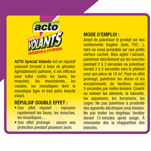 ACTO - ACTO Spécial volants intérieur & extérieur aérosol - large