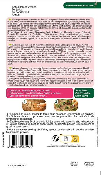 VILMORIN - Mélange de fleurs pour Cochons d'Inde Vilmorin - large