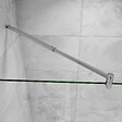 AICA SANITAIRE - AICA paroi de douche à l'italienne 120x190cm en 6mm verre avec bandes horizontales sérigraphiées, livré avec barre de fixation extensible 70-120cm en cylindrique - vignette